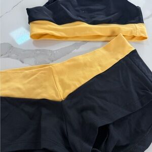 Black and Yellow Women's Swim Set